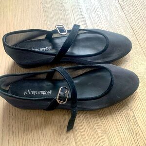 Jeffery Campbell Chase Black Mesh Ballet Flats